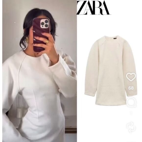 NWT ZARA VOLUMINOUS SLEEVE DRESS - Picture 11 of 15